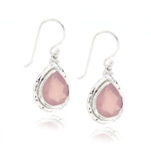 Rose Quartz Hanging earring model E6-034