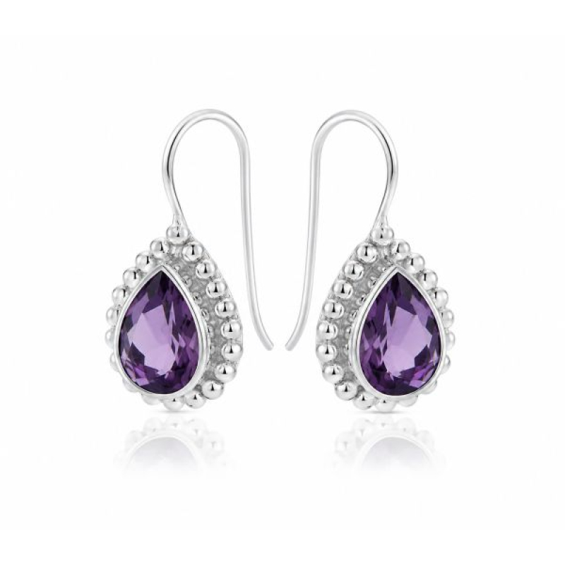 Amethyst Hanging earring model E6-035