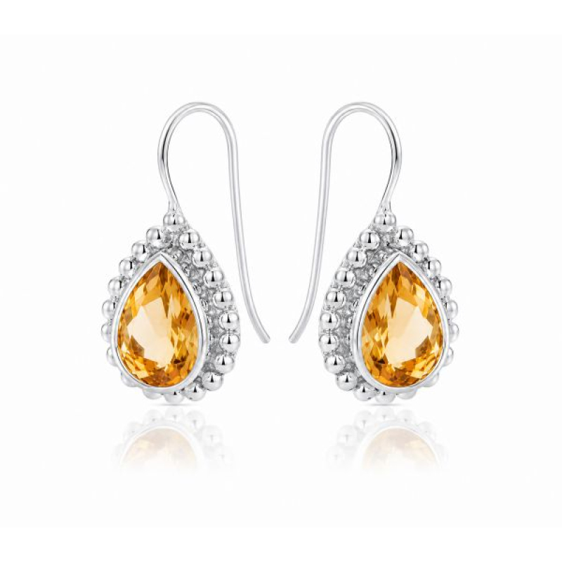Citrine Hanging earring model E6-035