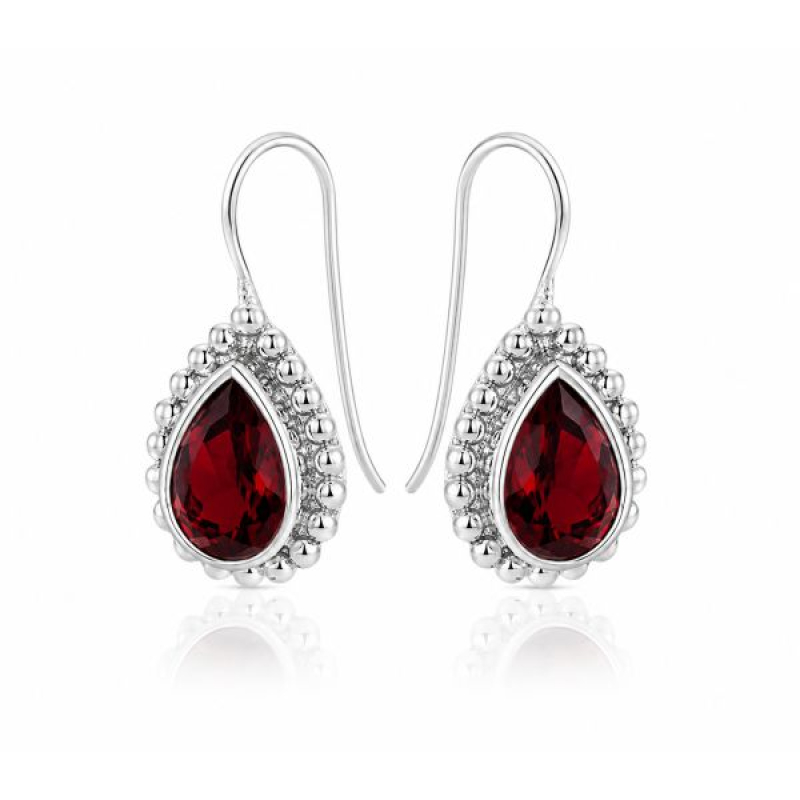 Garnet Hanging earring model E6-035