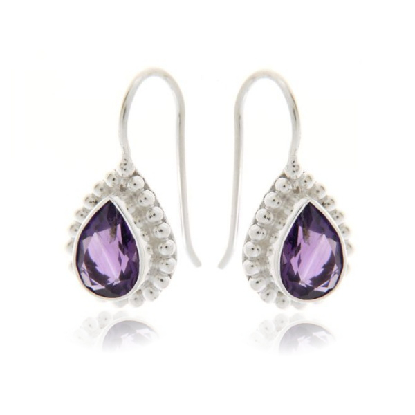 Amethyst Hanging earring model E6-035