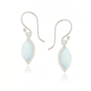 Chalcedony aqua Hanging earring model E6-040