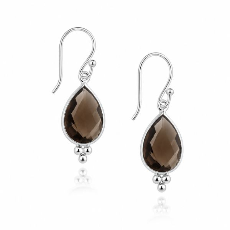 Smoky Quartz Hanging earring model E6-041