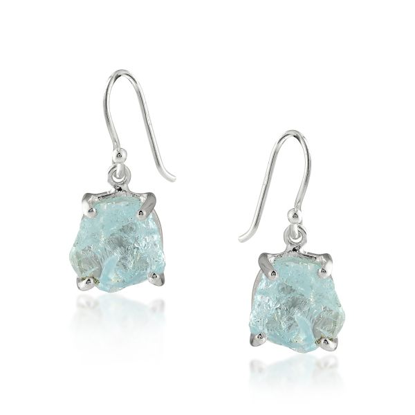 Aquamarine Hanging Earrings model E6-046