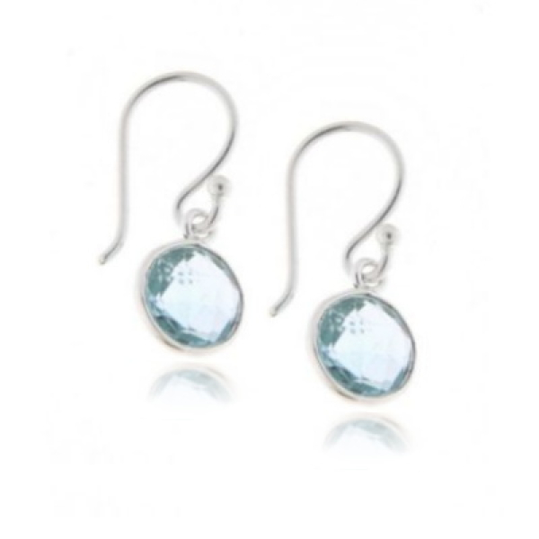 Blauwe Topaas Oorhangers model E6-047