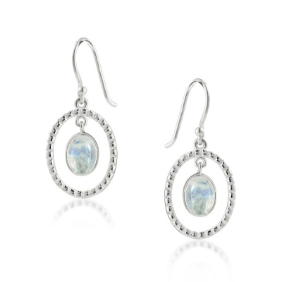 Rainbow Moonstone Hanging earring model E6-054