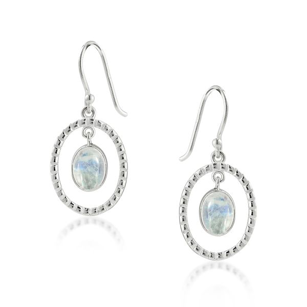 Regenboog Maansteen Oorhanger model E6-054