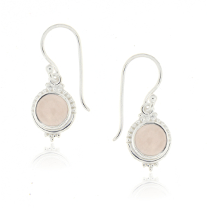 Rose Quartz Hanging earring model E6-056