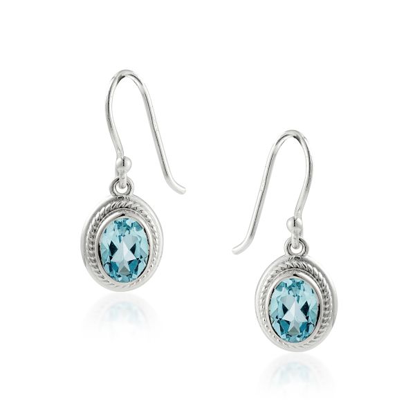 Blue Topaz Hanging earring model E6-057