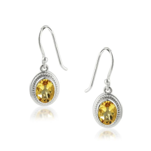 Citrine Hanging earring model E6-057