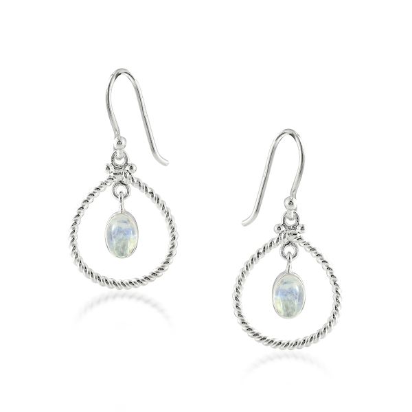 Regenboog Maansteen Oorhanger model E6-060