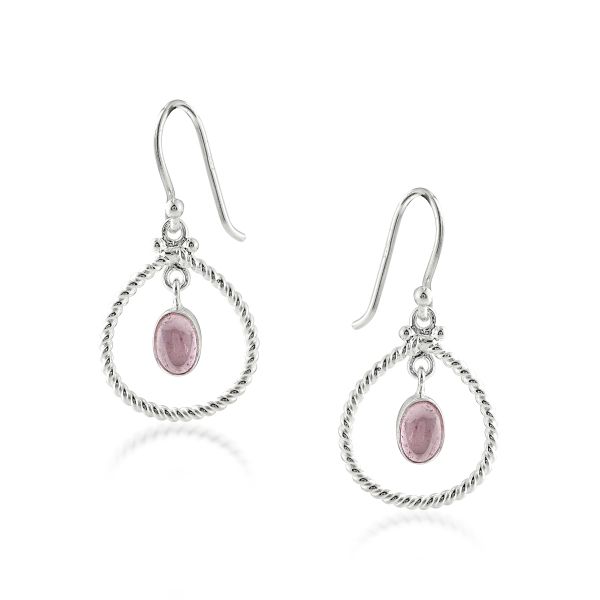 Roze Toermalijn Oorhanger model E6-060