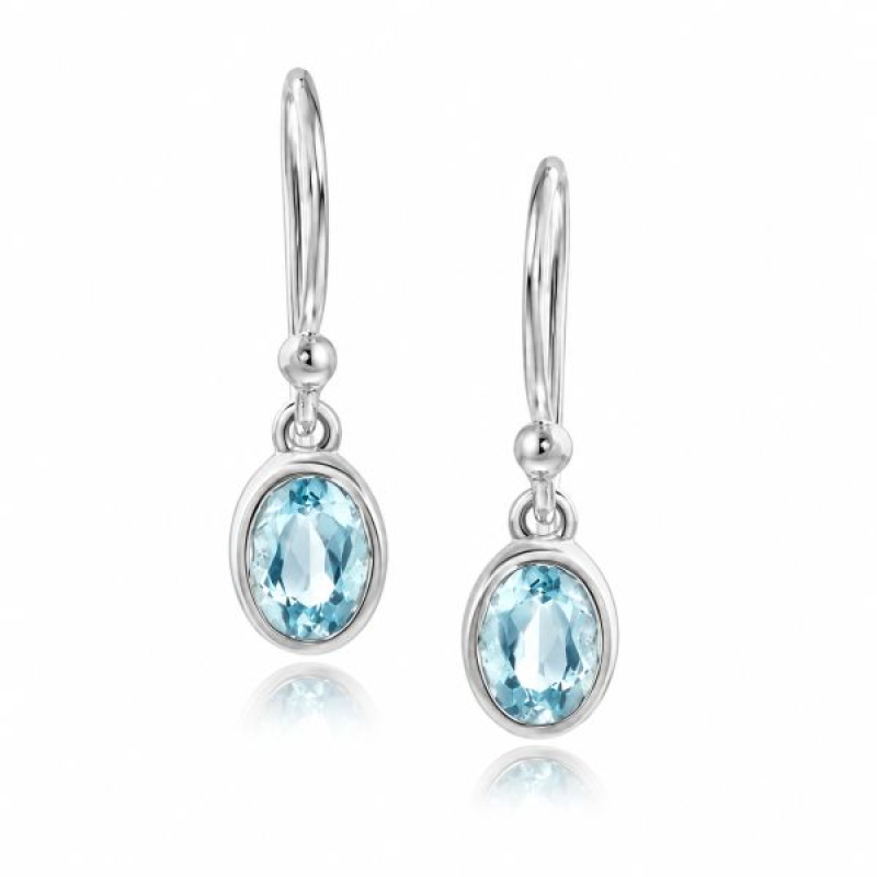 Blue Topaz Hanging earring model E7-019