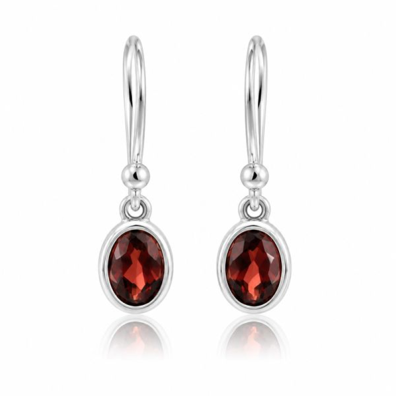 Garnet Hanging earring model E7-019
