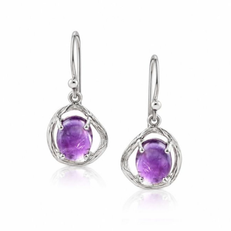Amethyst Hanging earring model E7-021