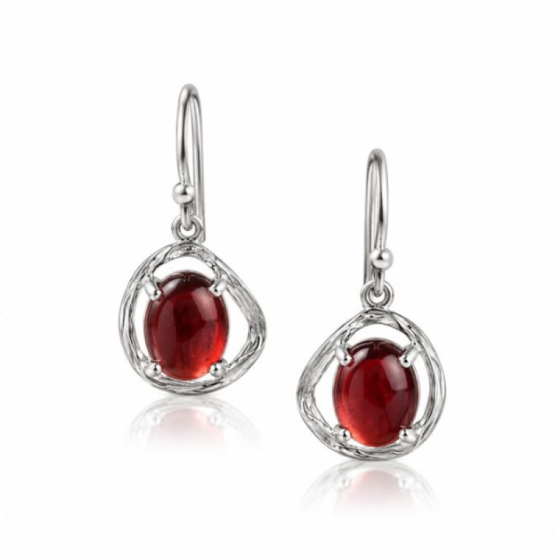 Garnet Hanging earring model E7-021