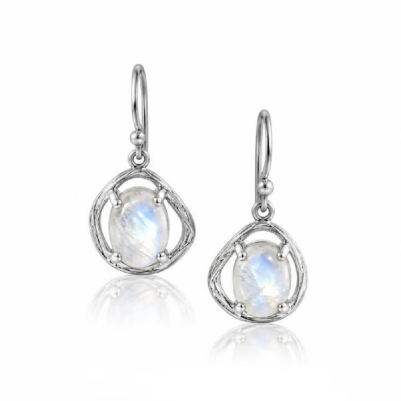 Rainbow Moonstone Hanging earring model E7-021