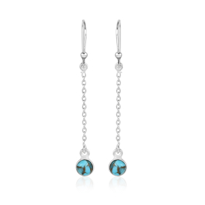 Copper Turquoise Earring model E9-111 Copper Turquoise Earring model E9-111