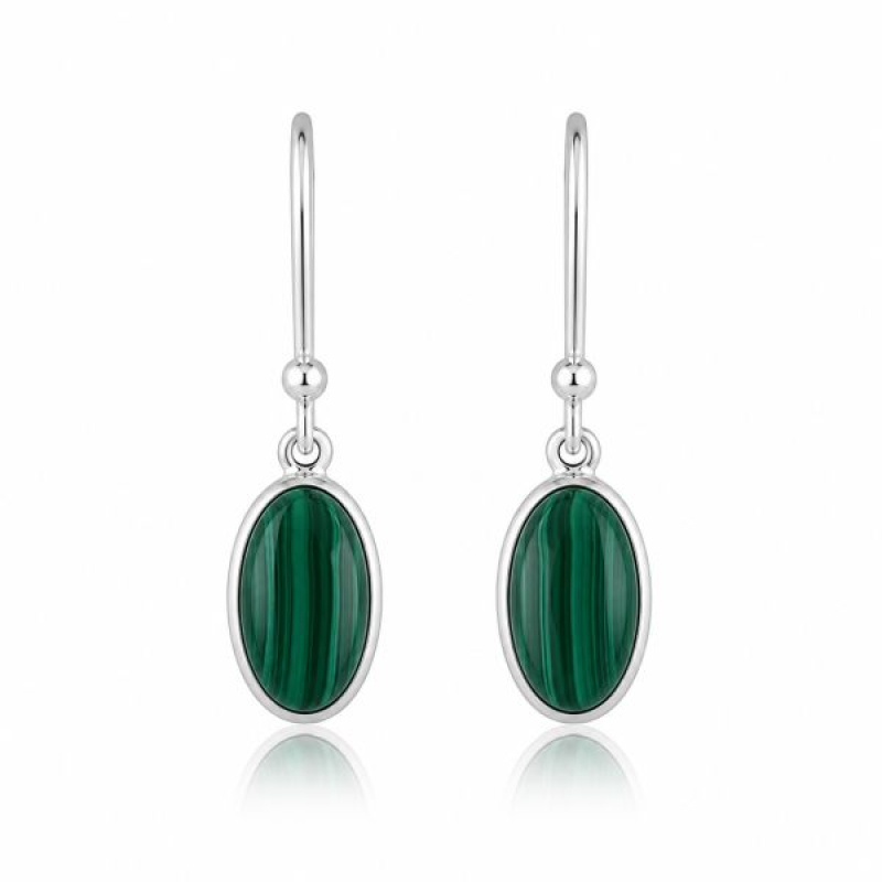 Malachite Hanging earring model E9-117