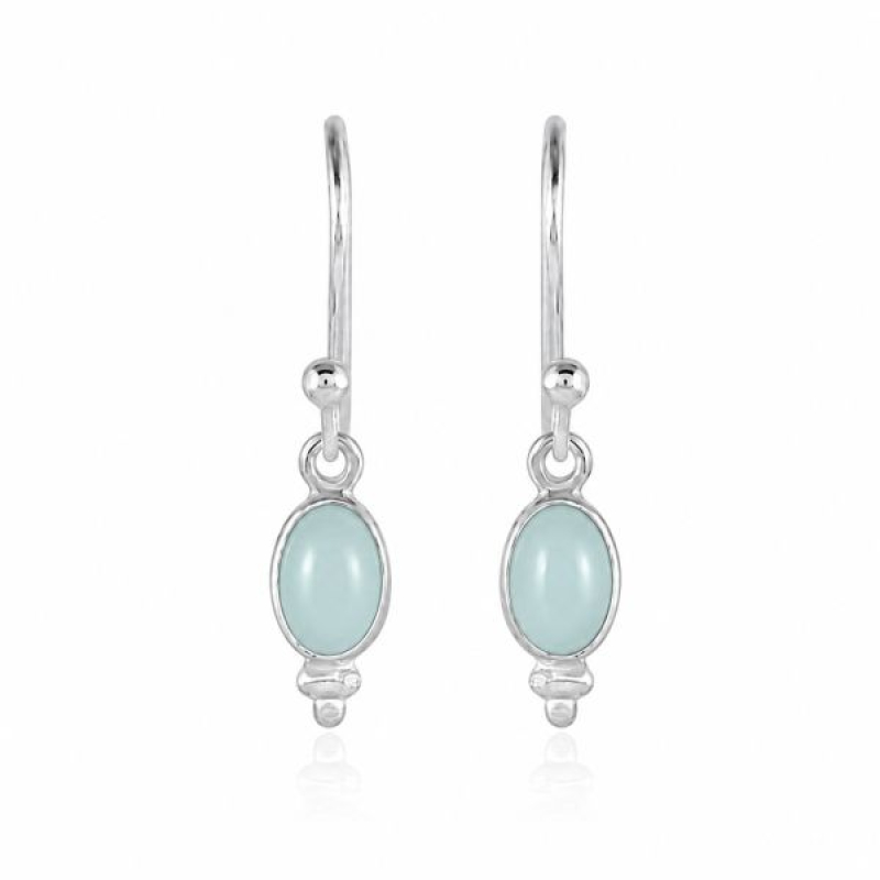 Chalcedony Aqua Hanging earring model E9-121