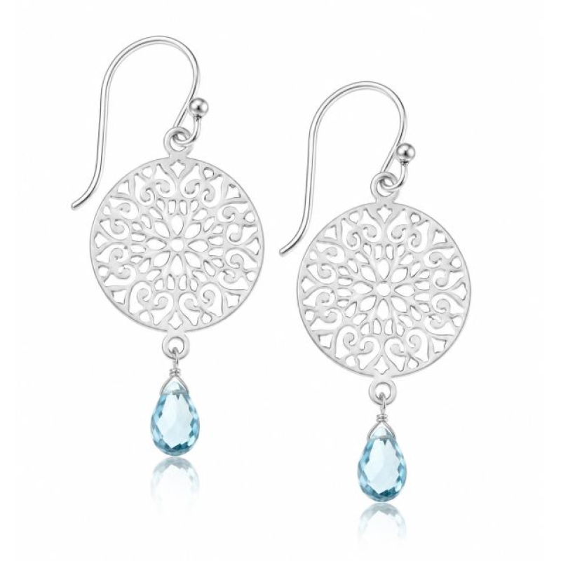 Blue Topaz Hanging earring model E9-122