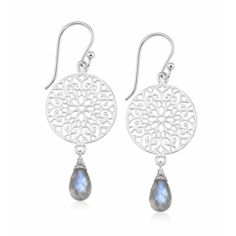 Labradorite Hanging earring model E9-122