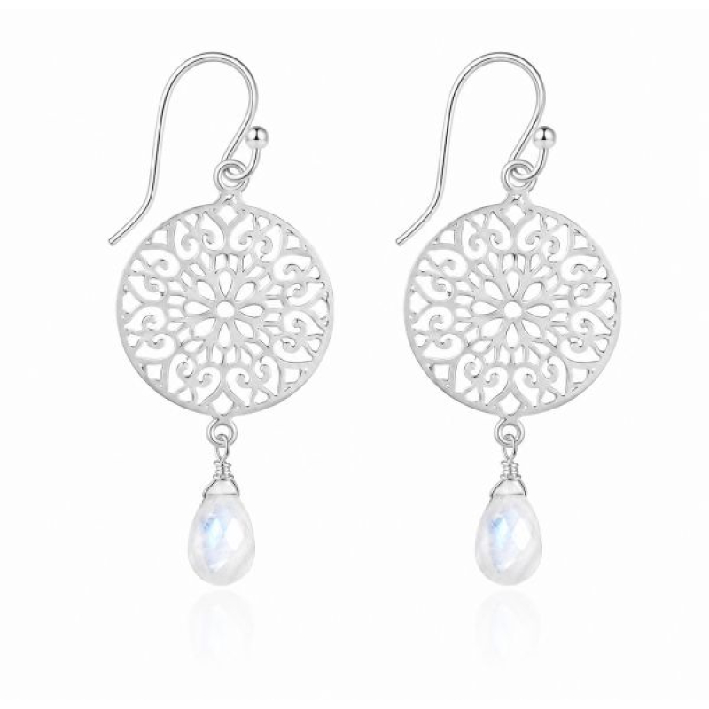 Rainbow Moonstone Hanging earring model E9-122