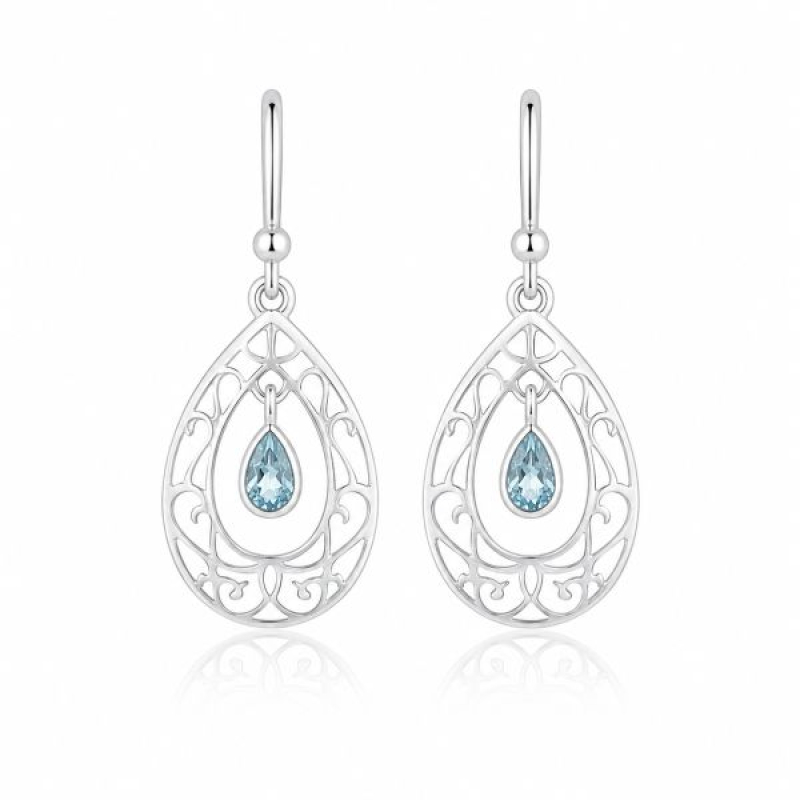 Blue Topaz Hanging earring model E9-123