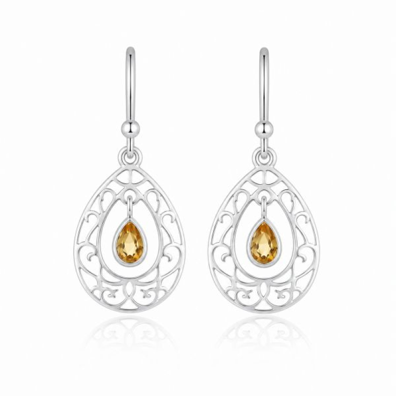 Citrine Hanging earring model E9-123