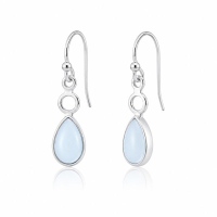 Chalcedoon Aqua Oorhanger model E9-125