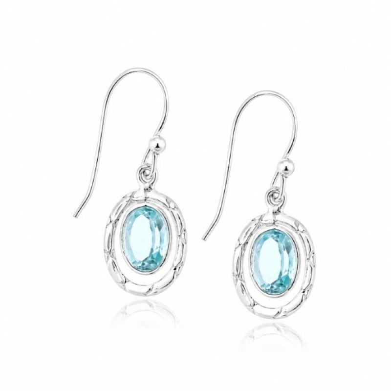 Blue Topaz Hanging earring model E9-026