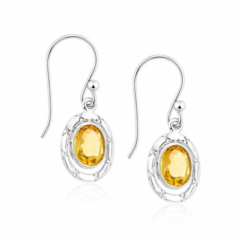 Citrine Hanging earring model E9-126