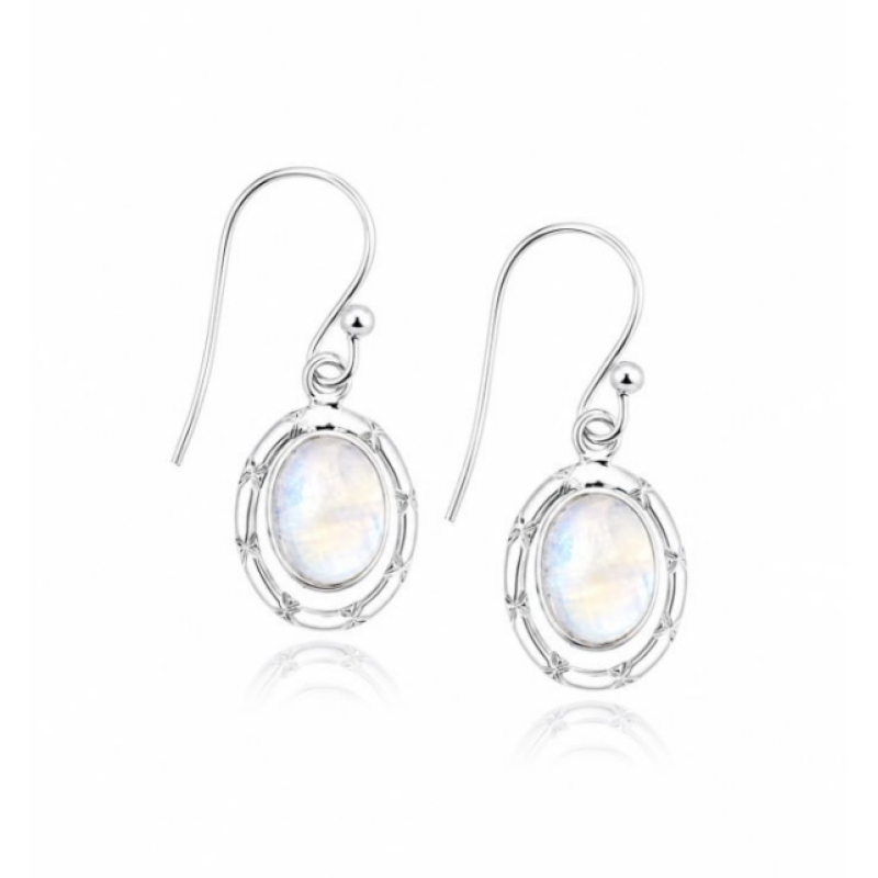  Rainbow Moonstone Hanging earring model E9-123