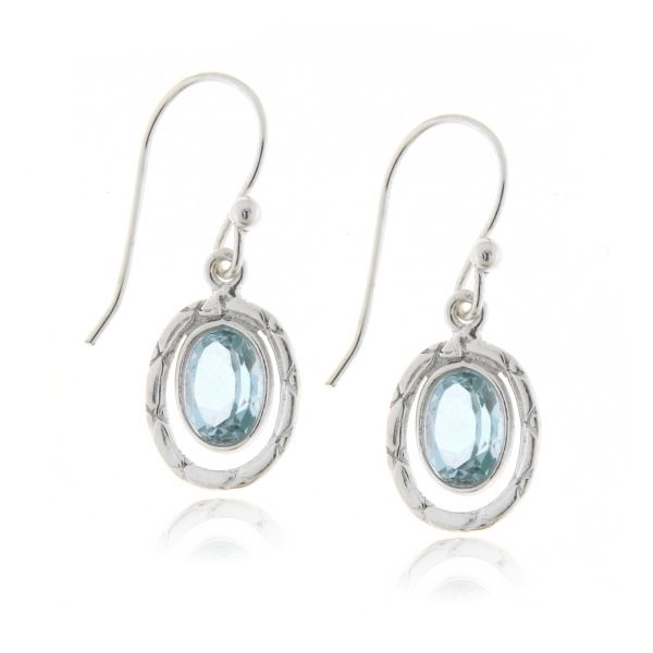 Blue Topaz Hanging earring model E9-026