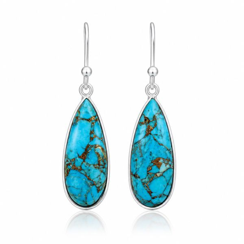 Copper Turquoise Hanging earring model E9-127