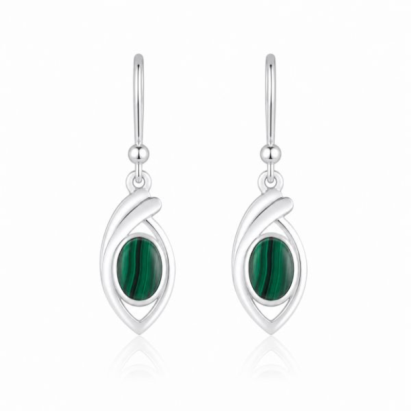 Malachite Hanging earring model E9-128