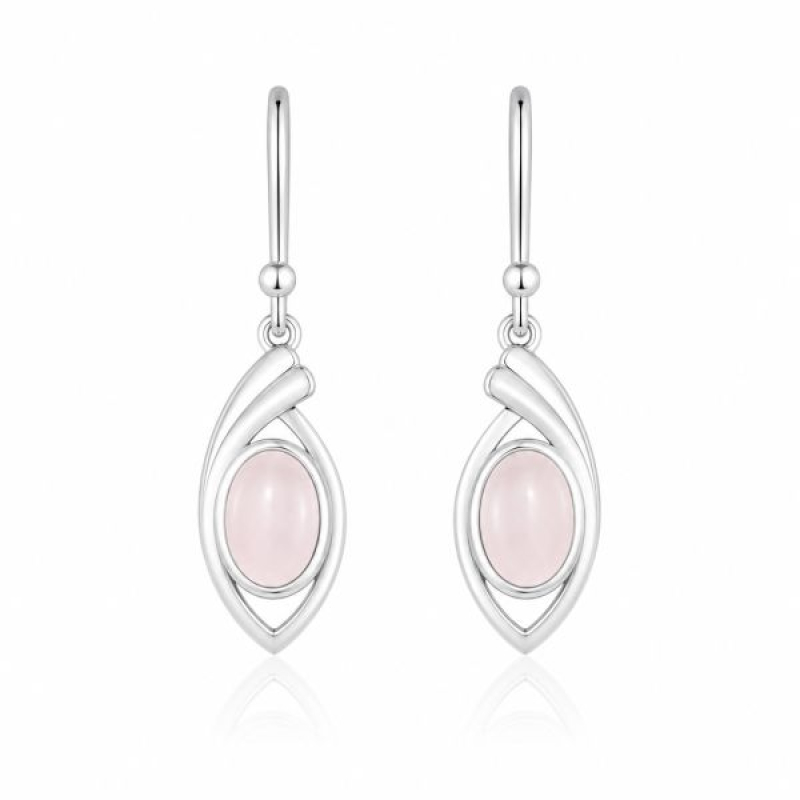 Rose Quartz Hanging earring model E9-128