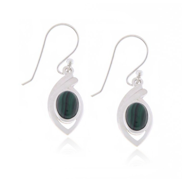 Malachite Hanging earring model E9-128