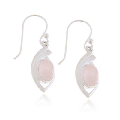 Rose Quartz Hanging earring model E9-128