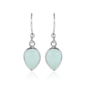 Chalcedony aqua Hanging earring model E9-130