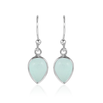 Chalcedony aqua Hanging earring model E9-130