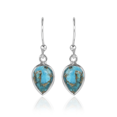 Koper Turquoise Oorhanger model E9-130