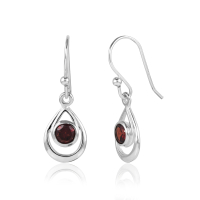 Garnet Hanging earring model E9-131