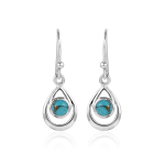 Copper Turquoise Hanging earring model E9-131