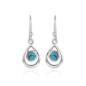 Copper Turquoise Hanging earring model E9-131 Copper Turquoise Hanging earring model E9-131
