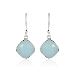 Chalcedony aqua Hanging earring model E9-132 Chalcedony aqua Hanging earring model E9-132