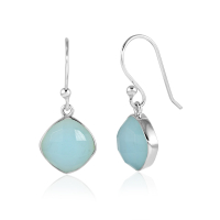 Chalcedony aqua Hanging earring model E9-132