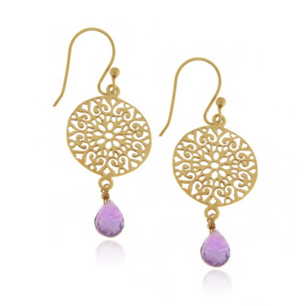 Amethyst Hanging earring model E9g-122