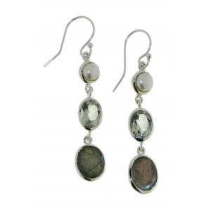 Green Quartz, Prasiolite Hanging earring model E5-027-0005