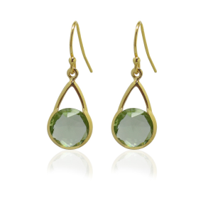 Prasiolite, Green Quartz Hanging earring model E5-046